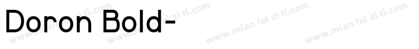 Doron Bold字体转换